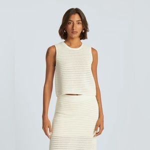 Crochet Knit Cami - Cream - XXS